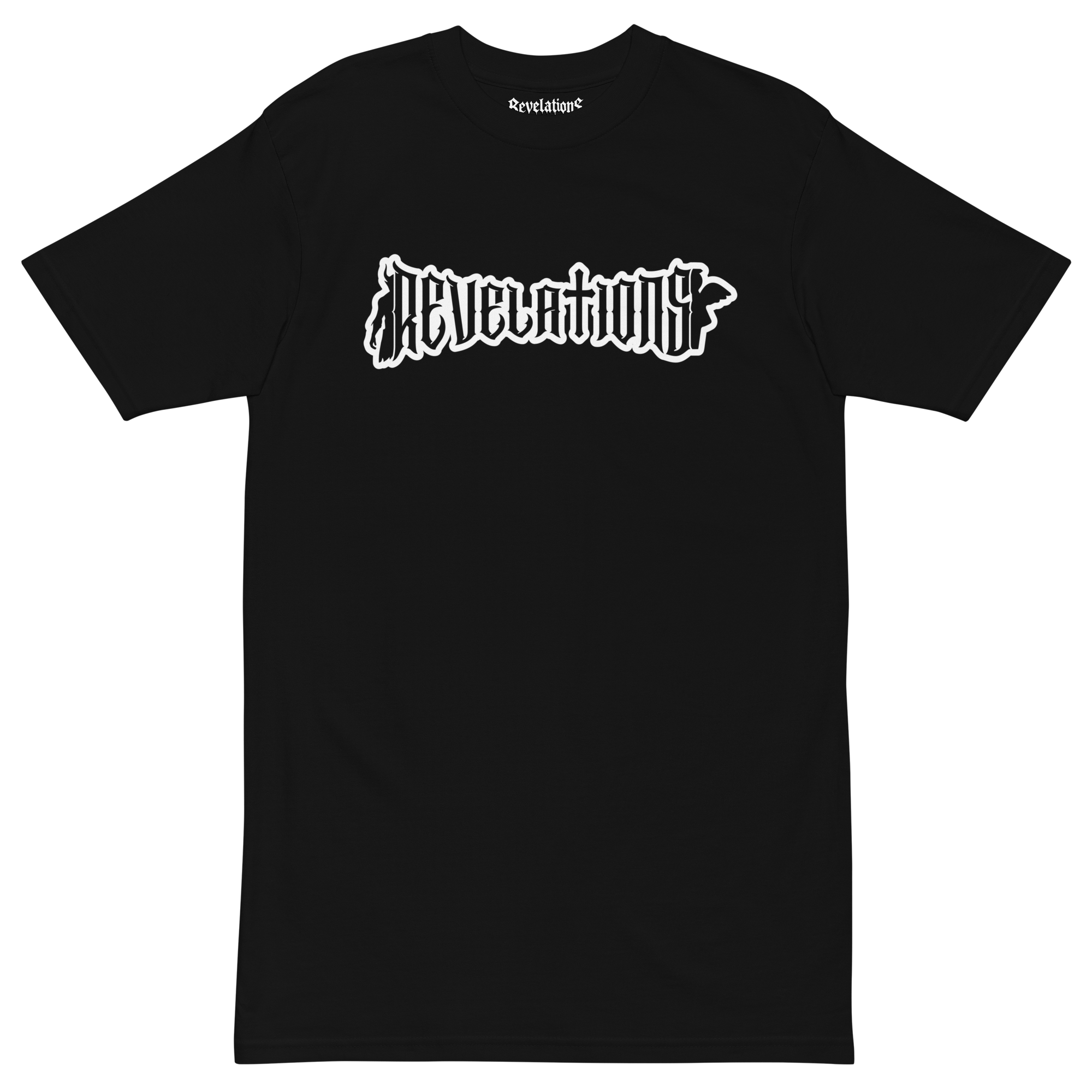 The Saint men's premium heavyweight black t-shirt with Revelation graphic and soft ring-spun cotton fabric